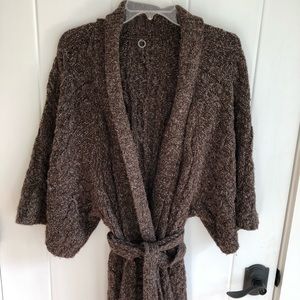 Anthropologie oversized belted wrap sweater
